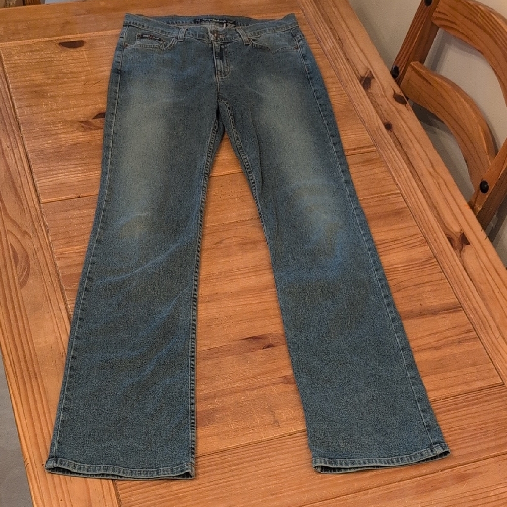 Women's DKNY Med Blue Boot Cut Jeans, SIZE 6L